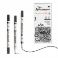 Zwarte acryl marker pen dubbele punt kunstenaar marker voor schilderen rotsen knutselen en illustratie. - Enkel Stuk / Zwart