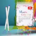 Coffret de 30 marqueurs acryliques métalliques à pointe souple pour projets d'art - Pointe pinceau / Ensemble Couleurs Assorties