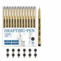 Επαγγελματικό σετ στυλό fineliner, 12 τεμ. αδιάβροχα στυλό σχεδίασης για σκίτσα και τέχνη. - Σετ 12 Τεμαχίων
