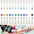 12 Farben Dual Tipp Metallisch Marker Stift Set DIY Kunst Malerei Pinsel für Karten Nagel - 12-Farben-Set
