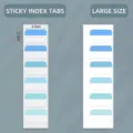 Large gradient blue index stickers for catalog classification, measuring 4.5x2.5cm each - Large Size (60 Labels) / Cyan-Blue Gradient
