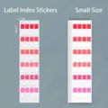 Small gradient pink index tab stickers measuring 1.1x2.5cm for notebook page marking. - Small Size (240 Stickers) / Red-Pink Gradient