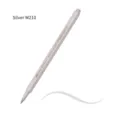 Metallischer silberner Pinselstift mit weicher Faserspitze für Kunst, Modell M210 - Silber
