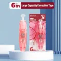 Roze klik-correctietape 6m x 5mm met navulbaar ontwerp voor schoolgebruik - ST-38-D Rood / 6m x 5mm