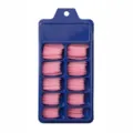 Set de uñas postizas largas de color rosa sólido en un estuche azul de 10 compartimentos - Rosa Melocotón (BLC005) / Caja de 10 Rejillas