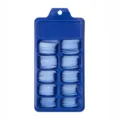 Vista detallada de uñas postizas de bailarina azul claro en un estuche azul - Azul Ahumado (BLC017) / Caja de 10 Rejillas