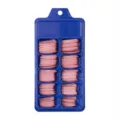Vista detallada de uñas postizas bailarina rosa en caja azul de almacenamiento de 10 rejillas - Rosa Oscuro (BLC019) / Caja de 10 Rejillas