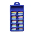 Lot de 100 faux ongles longs style ballerine colorés dans une boîte de rangement bleue. - 100 Pièces / Style Bonbon Mixte (BLC038)