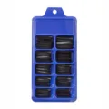 Juego profesional de 100 uñas postizas largas negras de bailarina en caja de plástico - Negro (BLC032) / Caja de 10 Rejillas