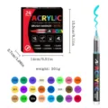 24 Farben Acryl Pinselstift Set, weiche Spitze DIY Graffiti Kunst Malstifte für Schüler. - 24 Farben Set