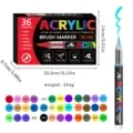 36er Set Acryl Marker Stifte für Kunst Malerei, Steine Bemalen und kreative DIY Bastelprojekte. - 36-Farben-Set