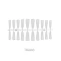Set of 24 pieces clear long ballerina coffin false nail tips on a plastic runner strip - Long Ballerina Style (TBL003) / 20PCS / Clear