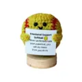 Bambola di softball all'uncinetto per supporto emotivo con carta motivazionale inclusa - Softball Giallo (Supporto Emotivo)
