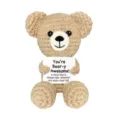 Handmade crochet emotional support teddy bear cute plush toy soft stuffed animal gift for kids - Teddy Bear "Beary" Card