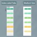 Medium gradient index stickers for categorizing notes and books, each 2.4cm x 2.5cm - Medium Size (120 Stickers) / Yellow-Green Gradient