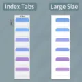 Large gradient blue and purple index stickers for organizing notebooks and books - Large Size (60 Labels) / Blue Purple Gradient