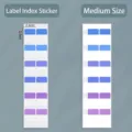 Medium size gradient purple and blue index stickers for book and notebook indexing - Medium Size (120 Stickers) / Blue Purple Gradient