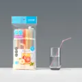 Wegwerpbare buigbare gekleurde plastic rietjes 100 stuks voor sap - 5x210mm Transparante gekleurde buigbare rietjes / 100 stuks * 50 zakken