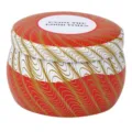 Vela aromática en lata metálica juego de regalo rojo oro diseño ondulado cera de soja - 4,4 oz bayas