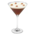 Espresso martini geurkaars detail, realistische koffiebonen op witte waslaag in glazen beker. - Parijs Koffie