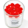 Red rose soy wax scented candle in glass jar, decorative aromatheray candle gift for home. - Small Red Rose (Berry)