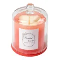 Vela aromática con campana de cristal y base roja, regalo de aromaterapia de cera de soja. - Nardo