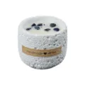 Planeet beton geurkaars met blauwe kristallen, sojawas aromatherapie huiscadeau. - Tuberoos