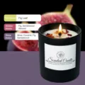 Candela profumata nera opaca con fragranza di fico, ideale per decorare e rilassarsi. - Fig