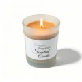 Geurkaars in mat glas van sojawas, ontspannende huisgeur en een prachtig cadeau voor ieders huis. - Pure Rich Latte