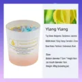 Handgefertigte Ylang-Ylang Sojawachs-Duftkerze in einem mattierten Glasgefäß mit Verlauf - Ylang-Ylang