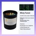 Handgefertigte Duftkerze aus Sojawachs Mist Forest im schwarzen Glas für Geschenke - Nebelwald