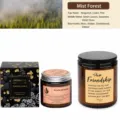 Aromatherapy scented candle gift set with amber glass jars, long lasting home fragrance decor. - Foggy Forest / 100.00g