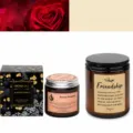 Scented candle set amber glass jar soy wax aromatherapy gift box home fragrance decor candle - Velvet Rose & Oud