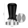 Italian coffee tamper with 5.8cm stainless steel base and ergonomic handle 9.5cm height. - 51mm / Black