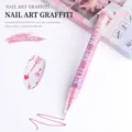 Professional pink nail art graffiti pen 0.5mm waterproof acrylic marker for DIY manicures - 0.5mm Pen Point / Pink