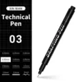 Penna tecnica nera professionale da 0,35 mm impermeabile per manga e disegno tecnico - 03#0,35 mm