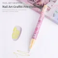 Yellow nail art graffiti marker pen with 0.5mm needle tip for DIY manicure - 0.5mm Pen Point / Yellow