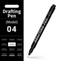 Professional black drafting pen model 04 with 0.40mm needle tip for comic drawing - 04#0.4mm