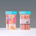 Kleurrijke buigbare plastic rietjes van food-grade PP-materiaal, 100 stuks per verpakking. - 6x210 mm fluorescerende flexibele rietjes / 100 st. * 50 pakken