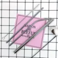 Juego de pajitas reutilizables de acero inoxidable 304 con cepillo de limpieza plata - Recto / 12*215mm / Plateado