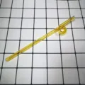 Heat-resistant colorful glass twist straw cute curved coffee stirring rod reusable drinkware - Style B / 8*194mm / Yellow