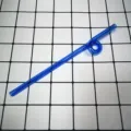 Blue glass twist straw heat-resistant curved coffee stirring rod reusable drinking straw - Style B / 8*194mm / Blue