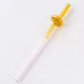 Colored glass straw with unique twist design, heat-resistant cute drinking straw for coffee drinks. - Style D / 8*194mm / Yellow+Pink