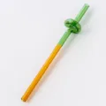 Colorful glass twist straw with heat-resistant design, perfect for coffee stirring and drinks. - Style D / 8*194mm / Green & Yellow