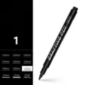 Penna fineliner nera impermeabile per disegno tecnico con punta da 1,0 mm - 10#0,9 mm