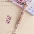 Professional 0.5mm acrylic nail art graffiti marker pen in light coffee for DIY design - 0.5mm Pen Point / Coffee