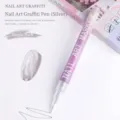 Silver 0.5mm professional nail art marker pen for DIY drawing and creative fine lining - 0.5mm Pen Point / Silver