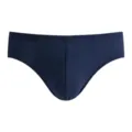 Breathable Zeriluna men's cotton briefs in classic dark navy blue solid color - L / Sapphire Blue