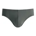Minimalist grey breathable cotton briefs for men featuring a comfortable seamless design - L / Bottoms / Dark Gray