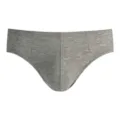 Men's breathable cotton briefs in melange gray with comfortable stretch waistband - L / Light Gray